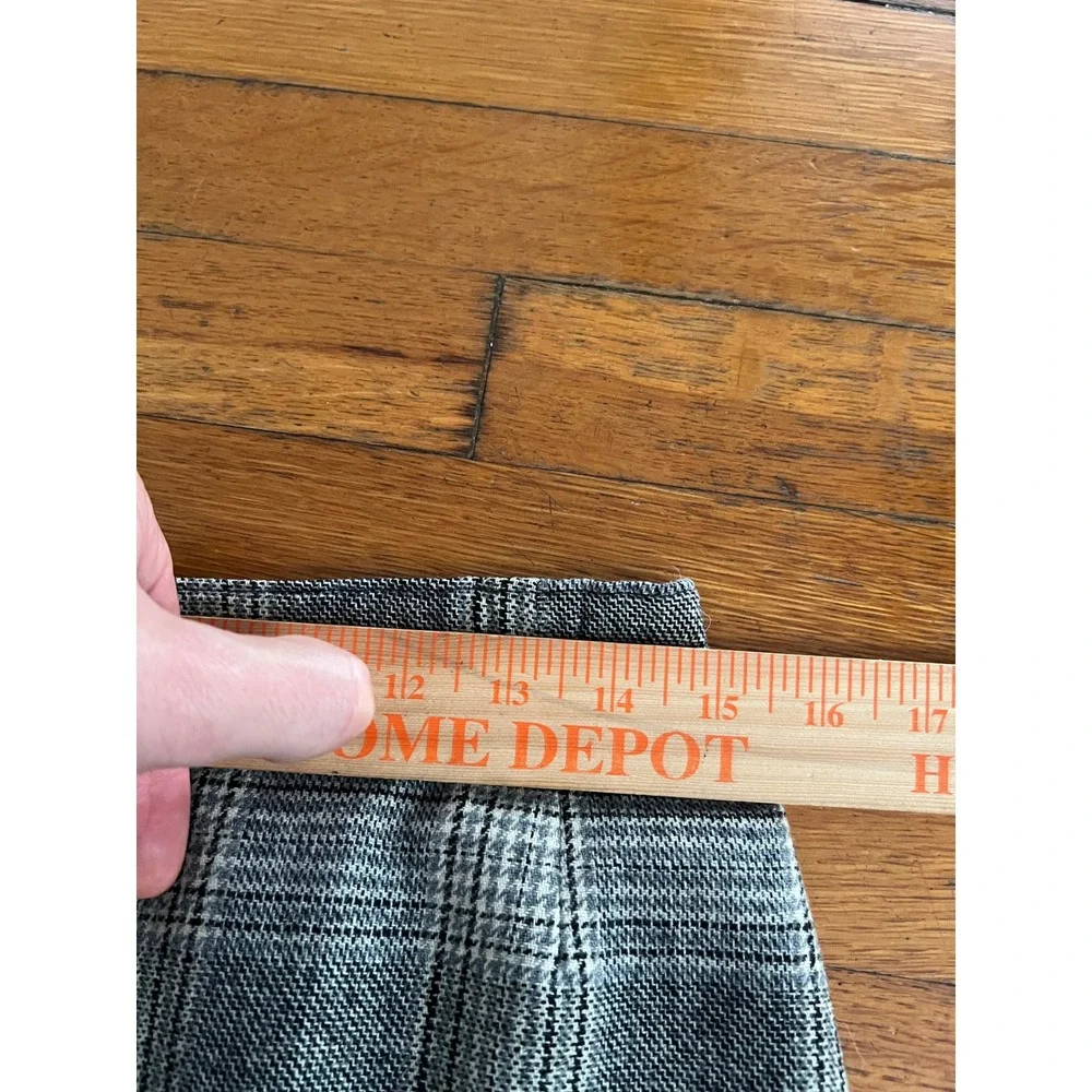 Vintage Pendleton Gray Plaid Virgin Wool Midi Skirt Womens Small 4 6 USA Made